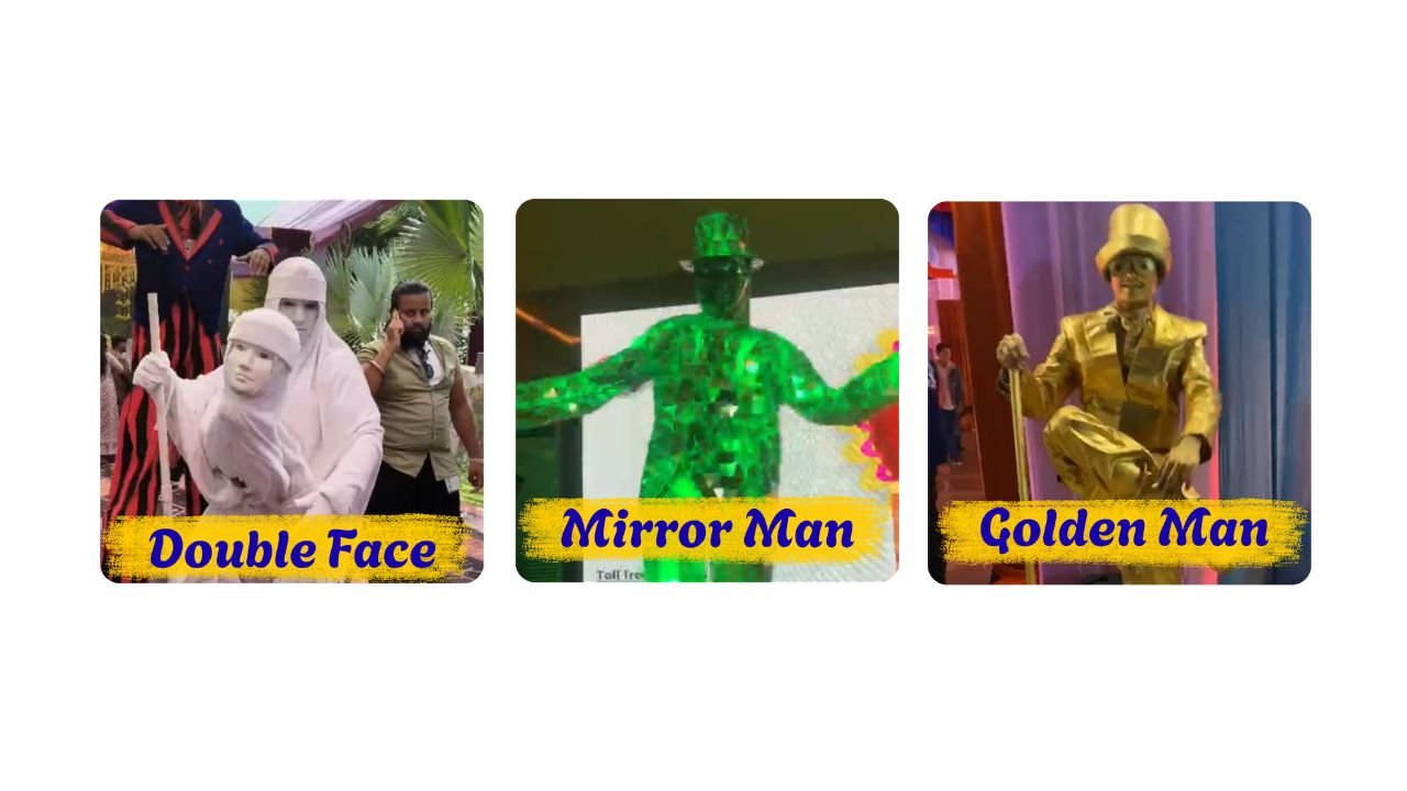 Double face mirror man and golden man combo 2