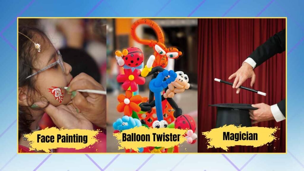 face painting and balloon twister for party