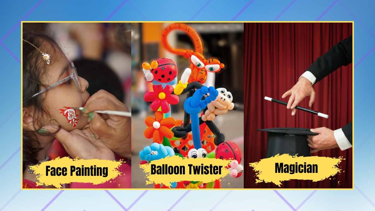 face painting and balloon twister for party