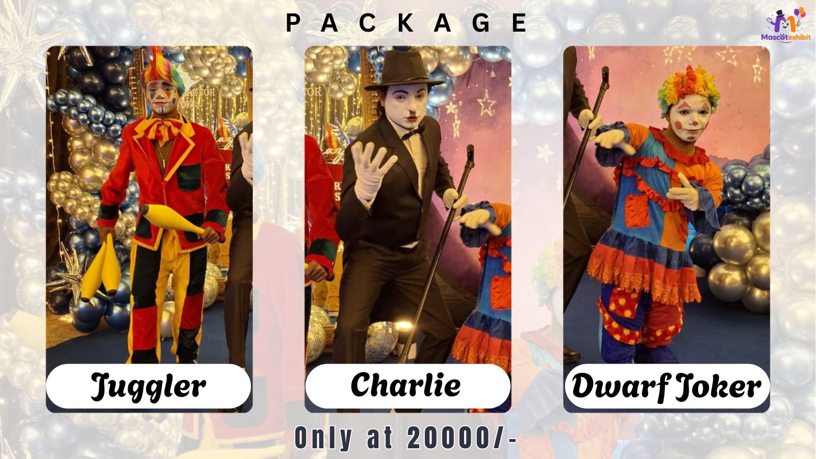 Juggler and charlie for party