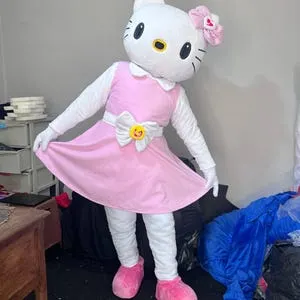 Pink Kitty Mascot for Kid's Party