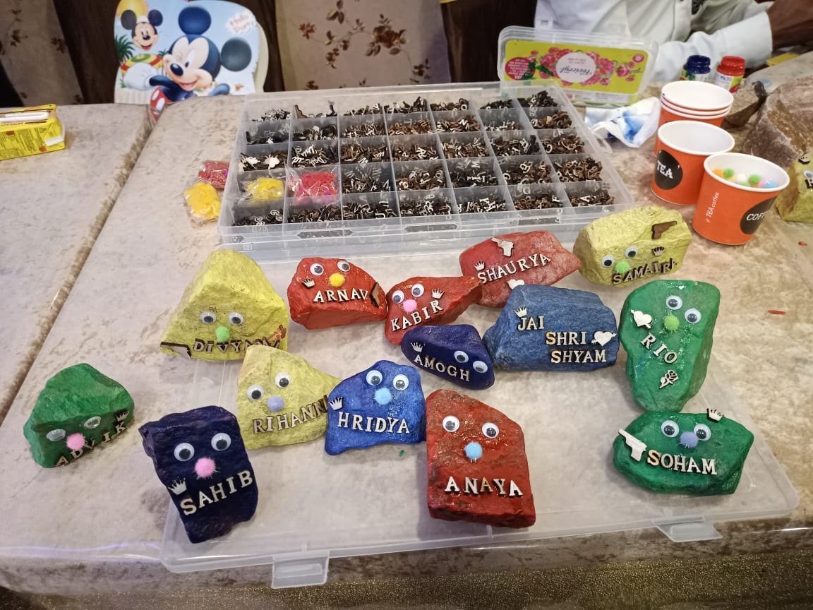 Stone Painting Activity in Delhi for Birthday Parties