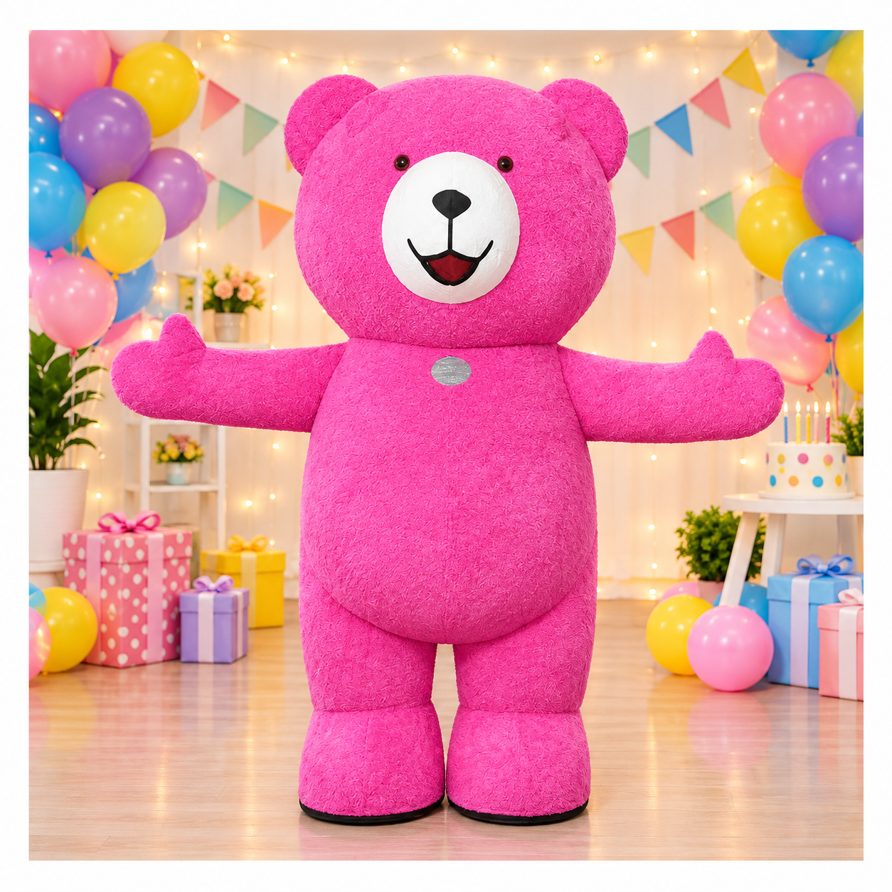 Pink Teddy Bear for Kids Party