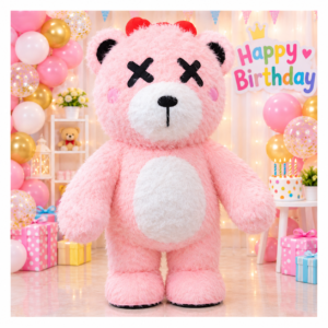 Cute Pink Teddy Bear for Kids Party