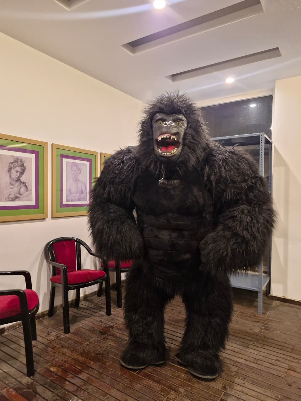 Gorilla mascot for wedding